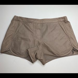 Trina Turk lamb skin shorts